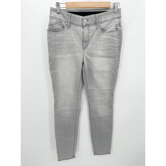 Chico's Grey Wash Stretch Band Slim Cotton Blend Jeans Women's Size 0R (4) - Picture 1 of 8